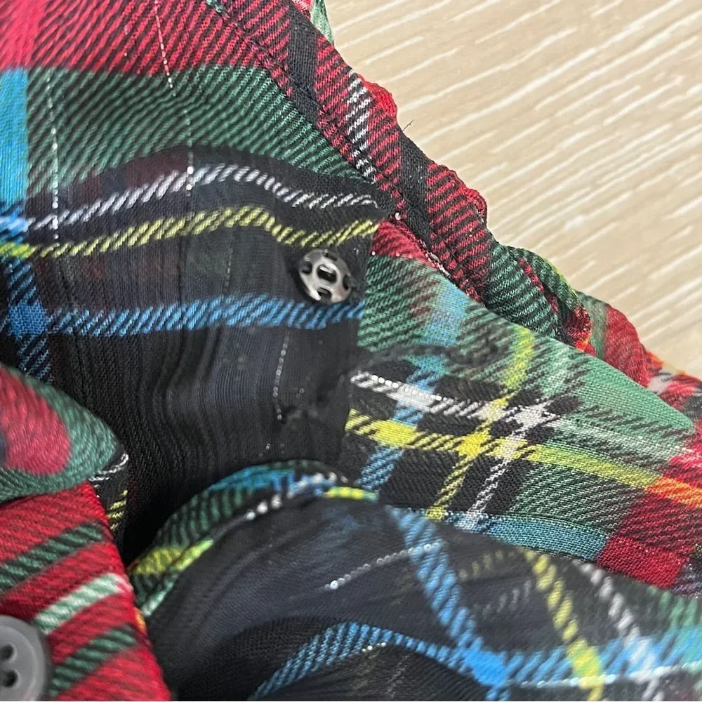 J. Crew Tartan Plaid Sleeveless Dressy Top Size S